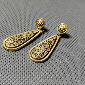 Anframa Gold Plated Teardrop Earrings